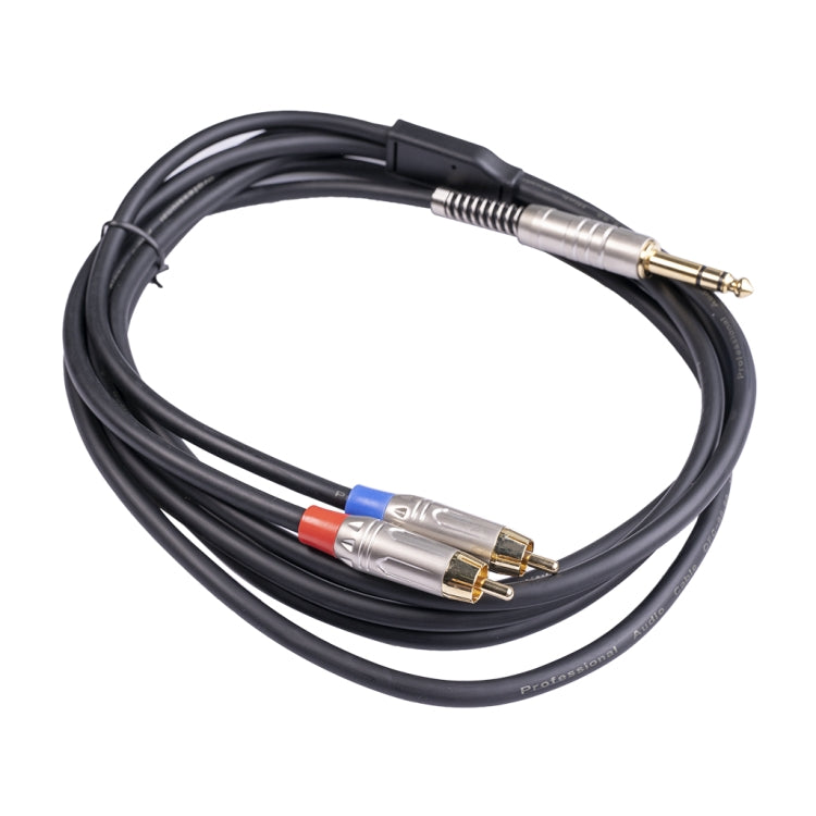 6.35mm Male to Dual RCA Male Audio Cable, Cable Length:1.8m - Aux Cable by PMC Jewellery | Online Shopping South Africa | PMC Jewellery | Buy Now Pay Later Mobicred