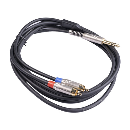 6.35mm Male to Dual RCA Male Audio Cable, Cable Length:1.8m - Aux Cable by PMC Jewellery | Online Shopping South Africa | PMC Jewellery | Buy Now Pay Later Mobicred