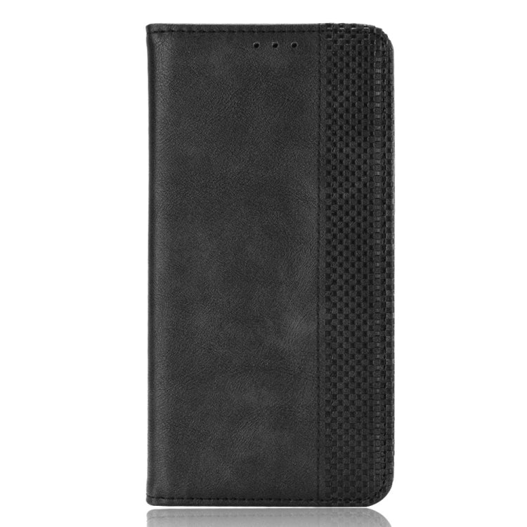 For Ulefone Note 13P Magnetic Buckle Retro Texture Leather Phone Case(Black) - OPPO Cases by PMC Jewellery | Online Shopping South Africa | PMC Jewellery | Buy Now Pay Later Mobicred