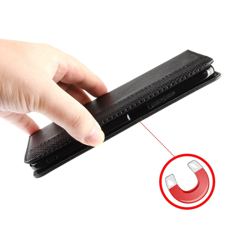 For Ulefone Note 13P Magnetic Buckle Retro Texture Leather Phone Case(Black) - OPPO Cases by PMC Jewellery | Online Shopping South Africa | PMC Jewellery | Buy Now Pay Later Mobicred