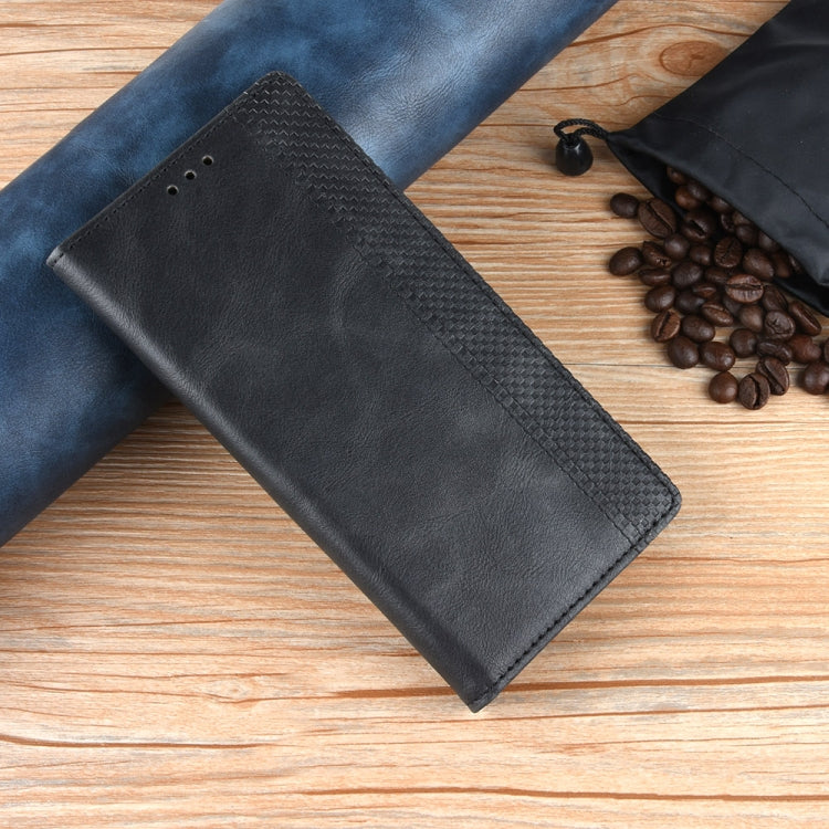 For Ulefone Note 13P Magnetic Buckle Retro Texture Leather Phone Case(Black) - OPPO Cases by PMC Jewellery | Online Shopping South Africa | PMC Jewellery | Buy Now Pay Later Mobicred