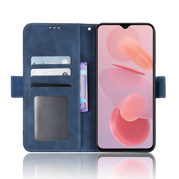 For Ulefone Note 12P Skin Feel Calf Pattern Leather Phone Case(Blue)