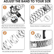 Steel Watch Band For Apple Watch Series 9&8&7 41mm / SE 3&SE 2&6&SE&5&4 40mm / 3&2&1 38mm(Titanium Orange)