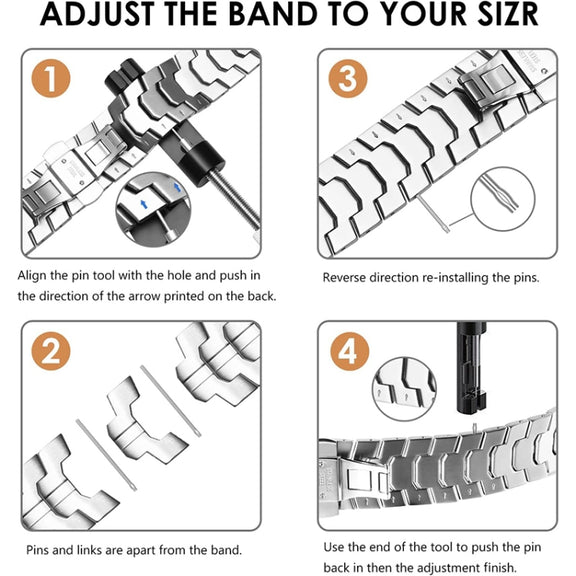 Steel Watch Band For Apple Watch Series 9&8&7 41mm / SE 3&SE 2&6&SE&5&4 40mm / 3&2&1 38mm(Titanium Orange)
