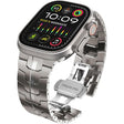 Steel Watch Band For Apple Watch Series 9&8&7 41mm / SE 3&SE 2&6&SE&5&4 40mm / 3&2&1 38mm(Titanium) - Watch Bands by PMC TechLife | Online Shopping South Africa | PMC TechLife