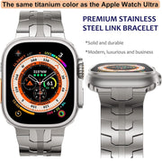 Steel Watch Band For Apple Watch Series 9&8&7 41mm / SE 3&SE 2&6&SE&5&4 40mm / 3&2&1 38mm(Titanium)