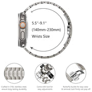 Steel Watch Band For Apple Watch Series 9&8&7 41mm / SE 3&SE 2&6&SE&5&4 40mm / 3&2&1 38mm(Titanium)