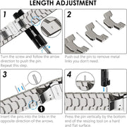 Steel Watch Band For Apple Watch Series 9&8&7 41mm / SE 3&SE 2&6&SE&5&4 40mm / 3&2&1 38mm(Titanium)