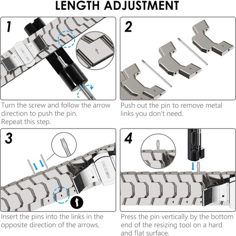 Steel Watch Band For Apple Watch Series 9&8&7 41mm / SE 3&SE 2&6&SE&5&4 40mm / 3&2&1 38mm(Titanium)