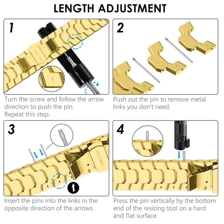 Steel Watch Band For Apple Watch Ultra 49mm&Watch Ultra 2 49mm / Series 9&8&7 45mm / SE 3&SE 2&6&SE&5&4 44mm / 3&2&1 42mm(Gold)