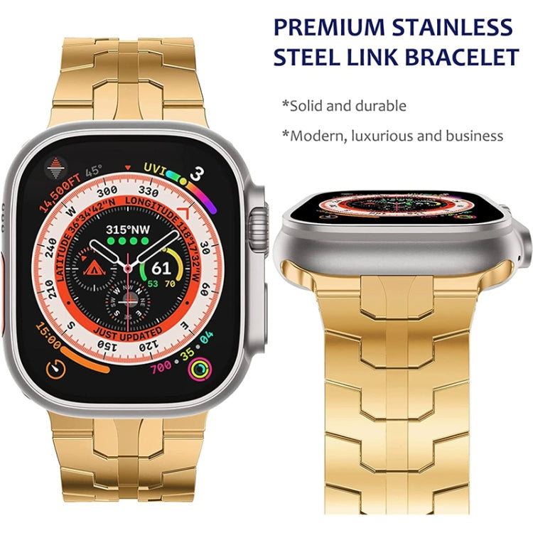 Steel Watch Band For Apple Watch Ultra 49mm&Watch Ultra 2 49mm / Series 9&8&7 45mm / SE 3&SE 2&6&SE&5&4 44mm / 3&2&1 42mm(Rose Gold)