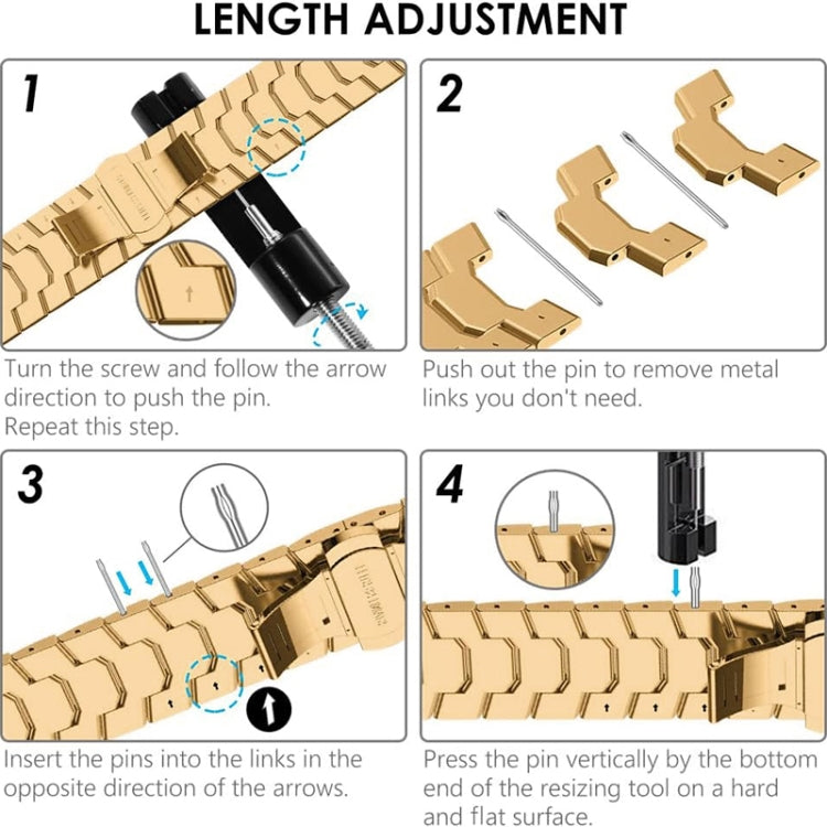 Steel Watch Band For Apple Watch Ultra 49mm&Watch Ultra 2 49mm / Series 9&8&7 45mm / SE 3&SE 2&6&SE&5&4 44mm / 3&2&1 42mm(Rose Gold) - Watch Bands by PMC TechLife | Online Shopping South Africa | PMC TechLife