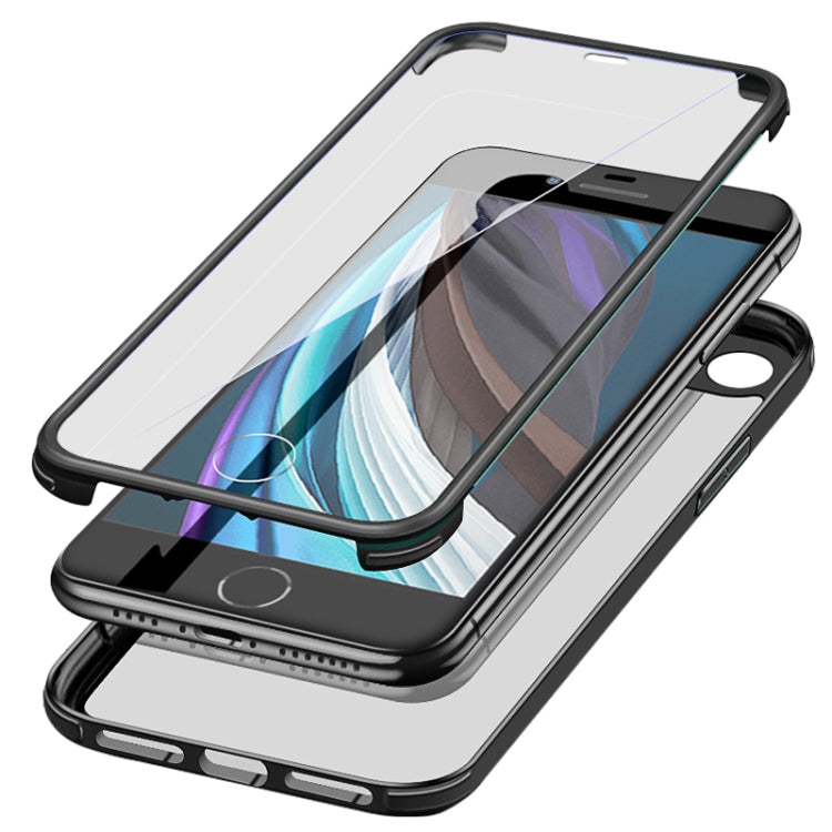 For iPhone SE 2022 / SE 2020 / 8 / 7 Double-sided Glass TPU Phone Case(Mint Green) - iPhone SE 2022 / 2020 / 8 / 7 Cases by PMC TechLife | Online Shopping South Africa | PMC TechLife | Buy Now Pay Later Mobicred