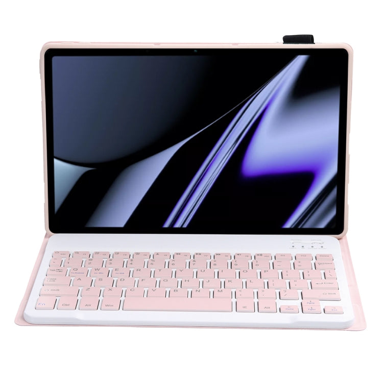 OP11 Lambskin Texture Ultra-thin Bluetooth Keyboard Leather Case For OPPO Pad 11 inch(Pink) - OPPO Keyboard by PMC TechLife | Online Shopping South Africa | PMC TechLife | Buy Now Pay Later Mobicred