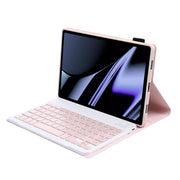 OP11 Lambskin Texture Ultra-thin Bluetooth Keyboard Leather Case For OPPO Pad 11 inch(Pink)