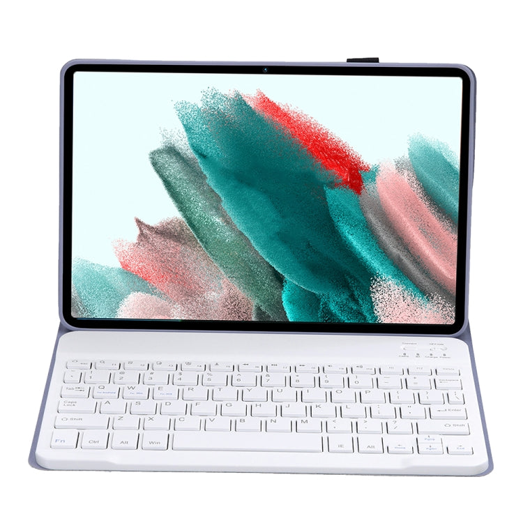A08 Candy Color Ultra Thin Bluetooth Keyboard Leather Case For Samsung Galaxy Tab A8 10.5 2021 SM-X200 / SM-X205(Purple) - Samsung Keyboard by PMC TechLife | Online Shopping South Africa | PMC TechLife