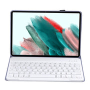 A08 Candy Color Ultra Thin Bluetooth Keyboard Leather Case For Samsung Galaxy Tab A8 10.5 2021 SM-X200 / SM-X205(Purple)