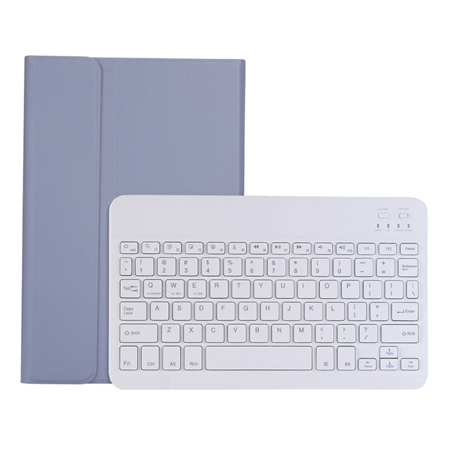 A08 Candy Color Ultra Thin Bluetooth Keyboard Leather Case For Samsung Galaxy Tab A8 10.5 2021 SM-X200 / SM-X205(Purple)
