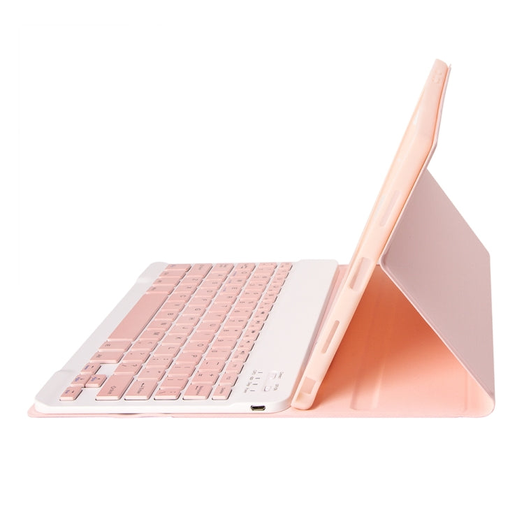 A08B Candy Color Bluetooth Keyboard Leather Case with Pen Slot For Samsung Galaxy Tab A8 10.5 2021 SM-X200 / SM-X205(Pink) - Samsung Keyboard by PMC TechLife | Online Shopping South Africa | PMC TechLife