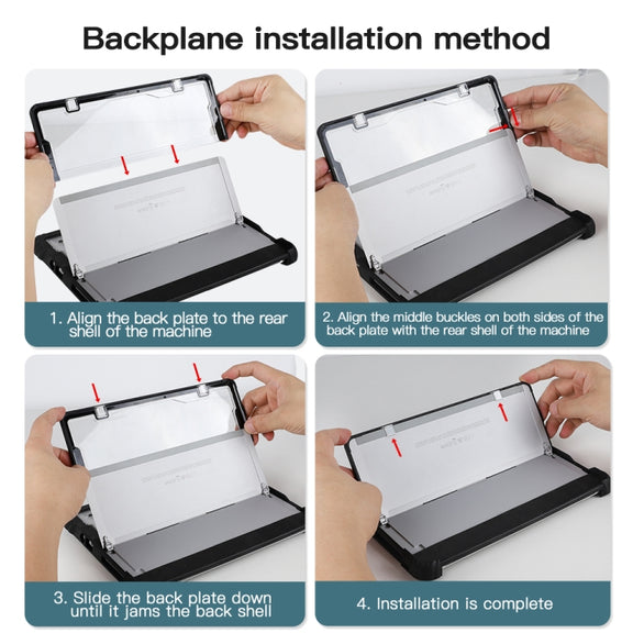 For MicroSoft Surface Go 1 / 2 / 3 Acrylic Transparent Hand Shoulder Strap Laptop Case
