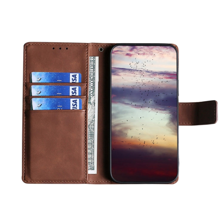 For Sony Xperia XZ Premium Skin Feel Crocodile Texture Magnetic Clasp PU Leather Phone Case(Brown) - Sony Cases by PMC TechLife | Online Shopping South Africa | PMC TechLife
