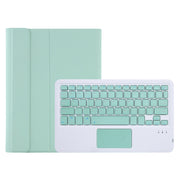 A08-A Candy Color Bluetooth Keyboard Leather Case with Touchpad For Samsung Galaxy Tab A8 2021 SM-X205 / SM-X200(Light Green)