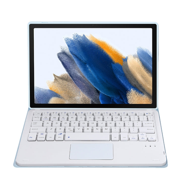 A08-A Candy Color Bluetooth Keyboard Leather Case with Touchpad For Samsung Galaxy Tab A8 2021 SM-X205 / SM-X200(White Ice) - Samsung Keyboard by PMC TechLife | Online Shopping South Africa | PMC TechLife