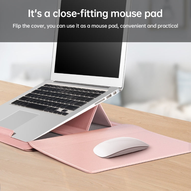 13 inch Multifunctional Mouse Pad Stand Handheld Laptop Bag(Grey)