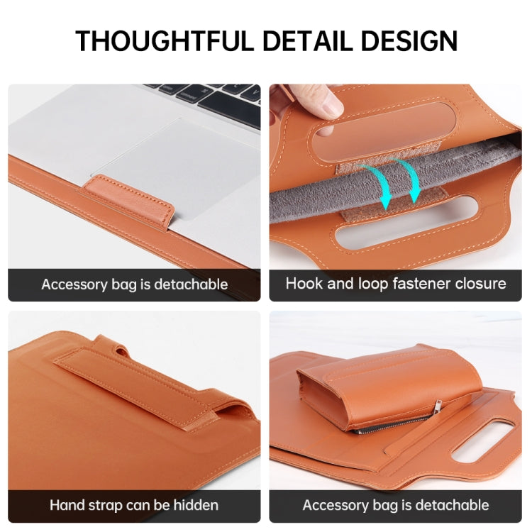 13 inch Multifunctional Mouse Pad Stand Handheld Laptop Bag(Grey)