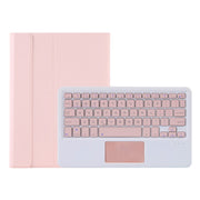 A08B-A Candy Color Bluetooth Keyboard Leather Case with Pen Slot & Touchpad For Samsung Galaxy Tab A8 2021 SM-X205 / SM-X200(Pink)