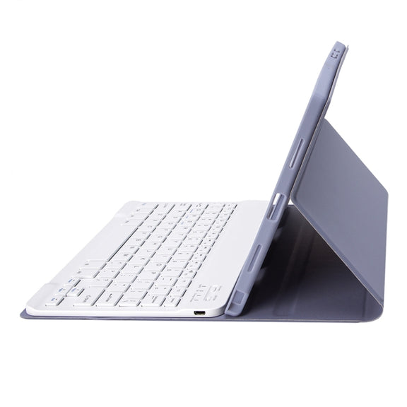 A08B-A Candy Color Bluetooth Keyboard Leather Case with Pen Slot & Touchpad For Samsung Galaxy Tab A8 2021 SM-X205 / SM-X200(Purple)