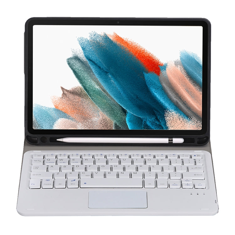 A08B-A Bluetooth Keyboard Leather Case with Pen Slot & Touchpad For Samsung Galaxy Tab A8 2021 SM-X205 / SM-X200(Gold) - Samsung Keyboard by PMC TechLife | Online Shopping South Africa | PMC TechLife