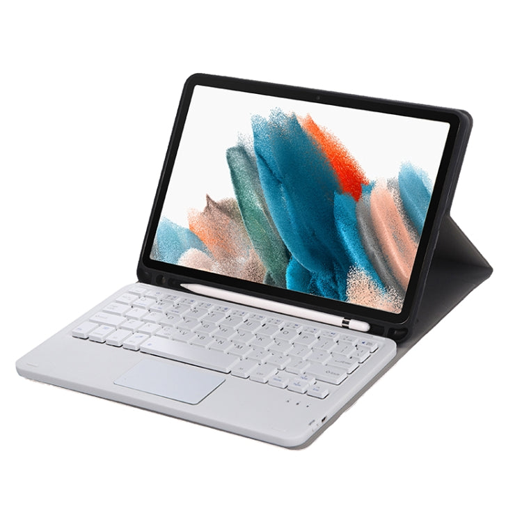 A08B-A Bluetooth Keyboard Leather Case with Pen Slot & Touchpad For Samsung Galaxy Tab A8 2021 SM-X205 / SM-X200(Rose Gold) - Samsung Keyboard by PMC TechLife | Online Shopping South Africa | PMC TechLife