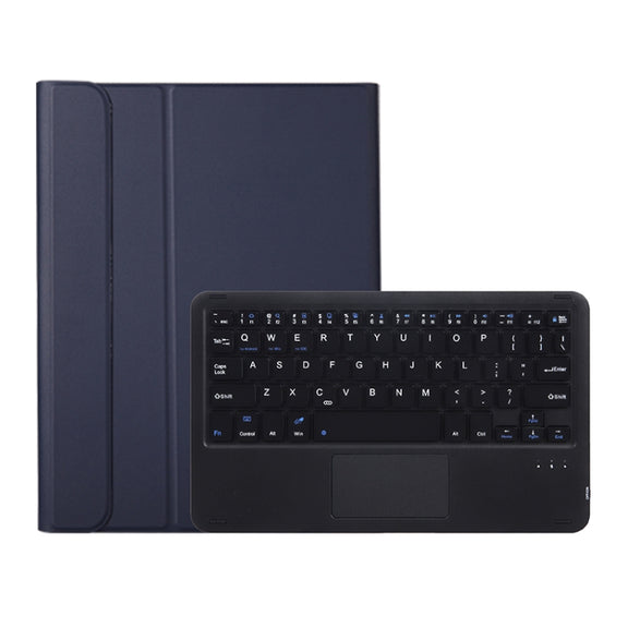 A08B-A Bluetooth Keyboard Leather Case with Pen Slot & Touchpad For Samsung Galaxy Tab A8 2021 SM-X205 / SM-X200(Blue)
