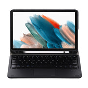 A08B-A Bluetooth Keyboard Leather Case with Pen Slot & Touchpad For Samsung Galaxy Tab A8 2021 SM-X205 / SM-X200(Blue)