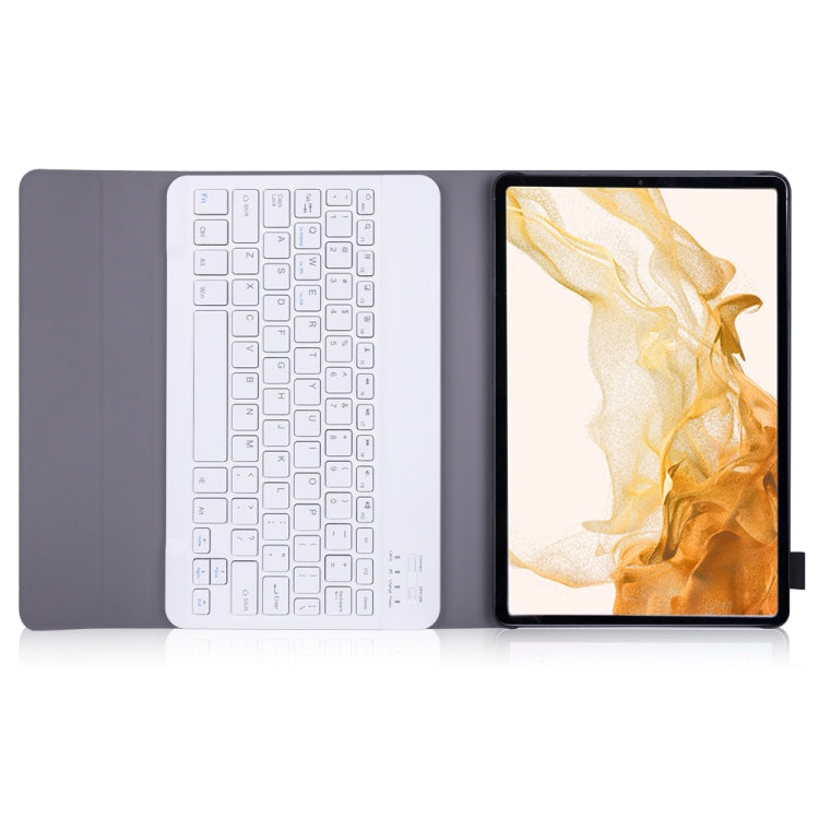A700 Ultra-thin Bluetooth Keyboard Leather Case For Samsung Galaxy Tab S8 11 inch SM-X700 / SM-X706(Rose Gold)