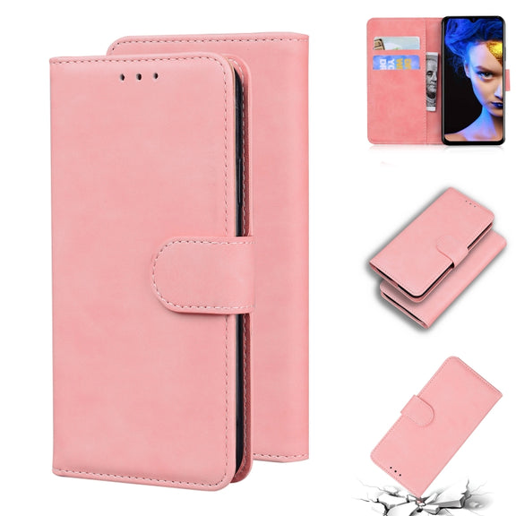 For Blackview A60 Skin Feel Pure Color Flip Leather Phone Case(Pink)