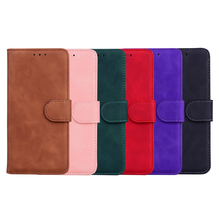For Blackview A60 Skin Feel Pure Color Flip Leather Phone Case(Purple)