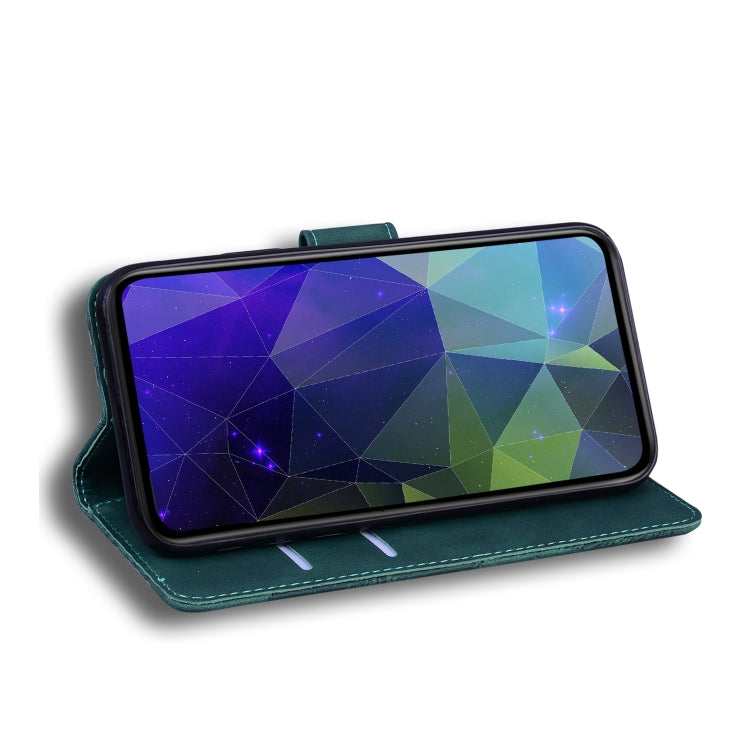 For Blackview A60 Pro Skin Feel Pure Color Flip Leather Phone Case(Green) - More Brand by PMC TechLife | Online Shopping South Africa | PMC TechLife | Buy Now Pay Later Mobicred