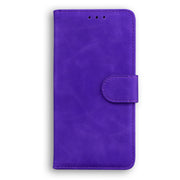 For Blackview A60 Pro Skin Feel Pure Color Flip Leather Phone Case(Purple)