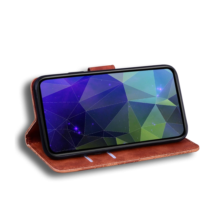 For Blackview A60 Pro Skin Feel Pure Color Flip Leather Phone Case(Brown) - More Brand by PMC TechLife | Online Shopping South Africa | PMC TechLife | Buy Now Pay Later Mobicred