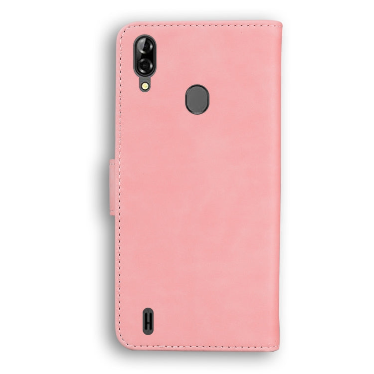 For Blackview A60 Pro Skin Feel Pure Color Flip Leather Phone Case(Pink) - More Brand by PMC TechLife | Online Shopping South Africa | PMC TechLife | Buy Now Pay Later Mobicred