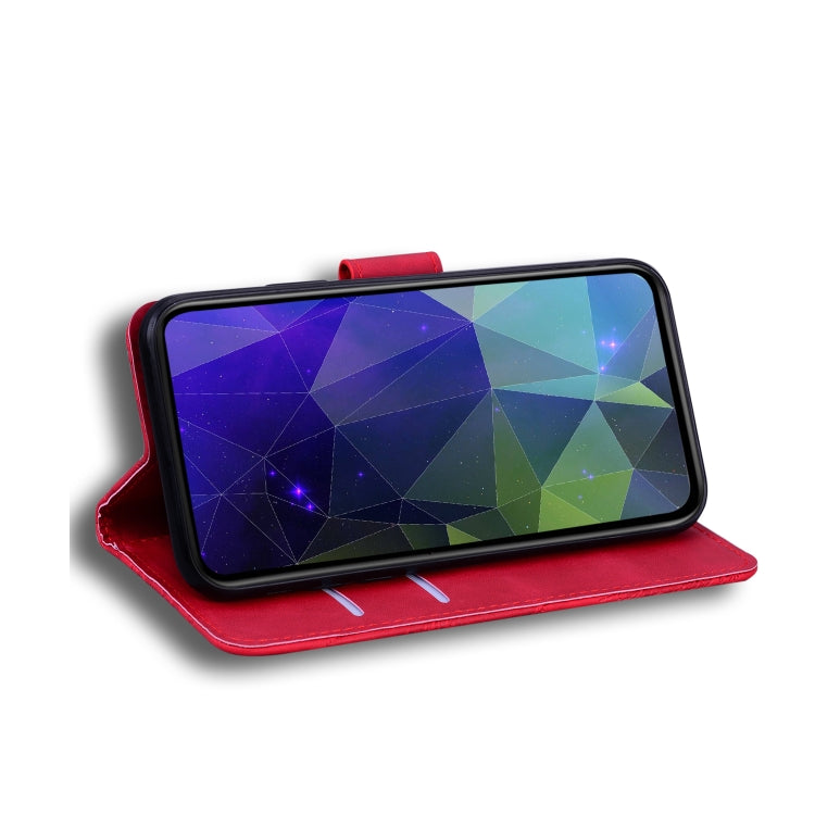 For Blackview A80 Skin Feel Pure Color Flip Leather Phone Case(Red) - More Brand by PMC TechLife | Online Shopping South Africa | PMC TechLife | Buy Now Pay Later Mobicred