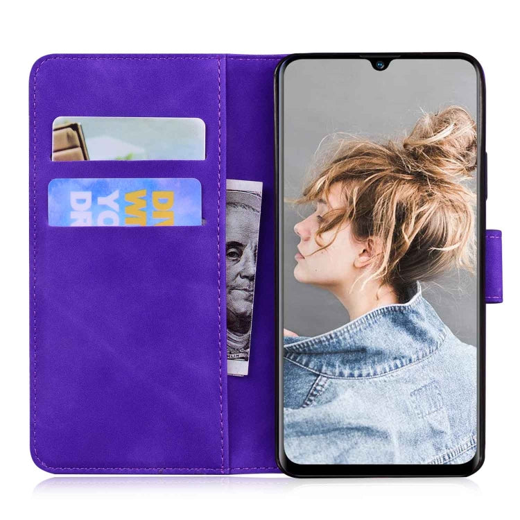 For Blackview A80 Skin Feel Pure Color Flip Leather Phone Case(Purple) - More Brand by PMC TechLife | Online Shopping South Africa | PMC TechLife | Buy Now Pay Later Mobicred