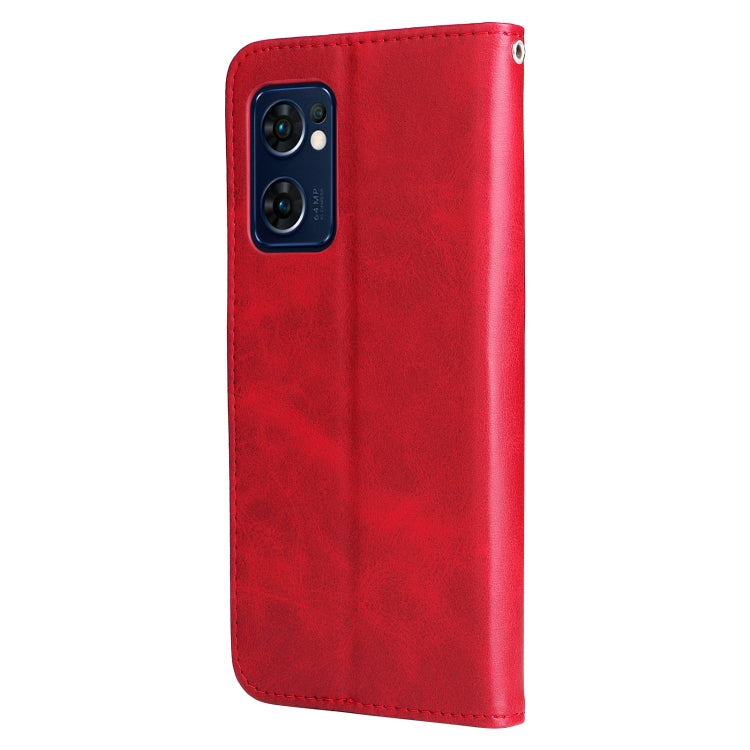 For OPPO Reno7 5G / Find X5 Lite International Version Fashion Calf Texture Zipper Horizontal Flip Leather Case(Red) - OPPO Cases by PMC TechLife | Online Shopping South Africa | PMC TechLife | Buy Now Pay Later Mobicred