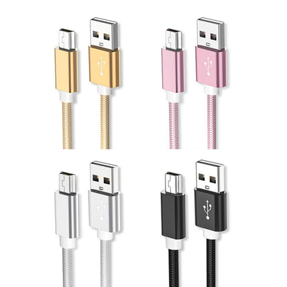 5 PCS Mini USB to USB A Woven Data / Charge Cable for MP3, Camera, Car DVR, Length:2m(Black) - free shipping - PMC Jewellery - Order now!