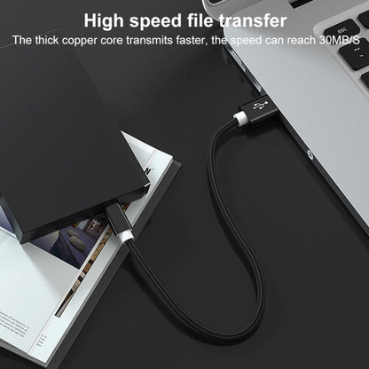 5 PCS Mini USB to USB A Woven Data / Charge Cable for MP3, Camera, Car DVR, Length:2m(Black) - free shipping - PMC Jewellery - Order now!