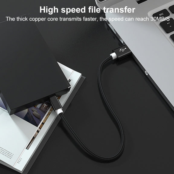 5 PCS Mini USB to USB A Woven Data / Charge Cable for MP3, Camera, Car DVR, Length:2m(Black)