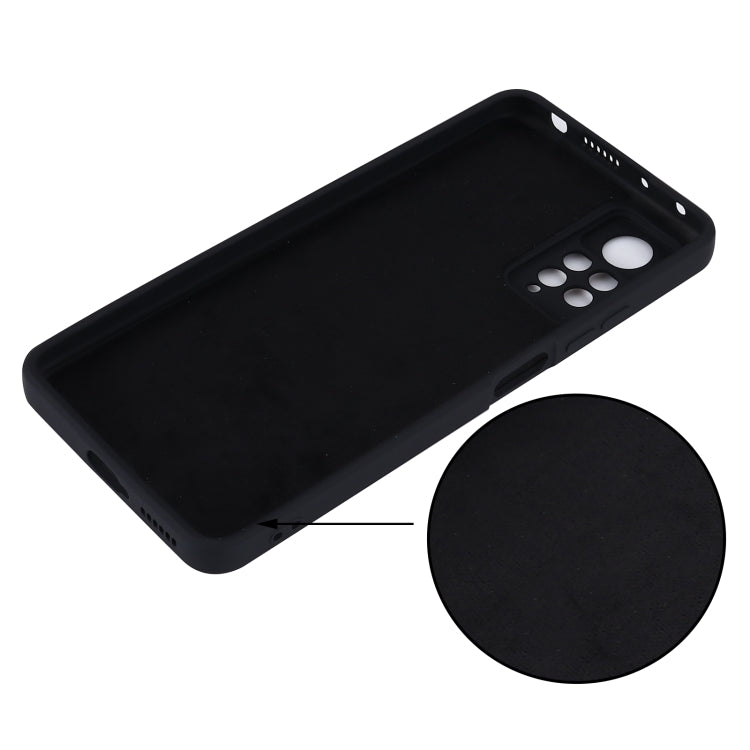 For Xiaomi Redmi Note 11 Pro 4G / 5G Pure Color Liquid Silicone Shockproof Phone Case(Black) - Xiaomi Cases by PMC TechLife | Online Shopping South Africa | PMC TechLife