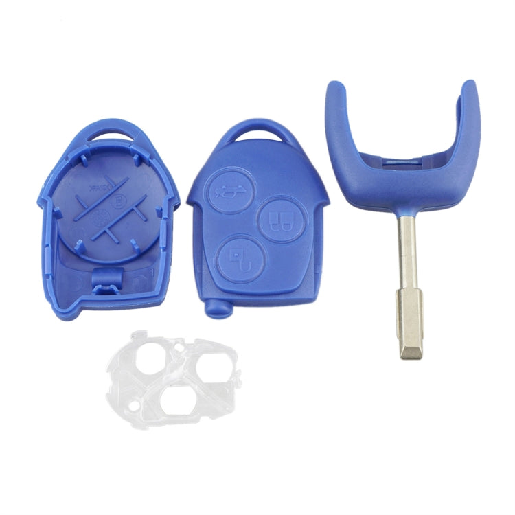 A153 Straight Car Key Shell Round Embryo Metal Embryo Length 35mm for Ford Transit 3-button - Car Key Cases by PMC TechLife | Online Shopping South Africa | PMC TechLife | Buy Now Pay Later Mobicred